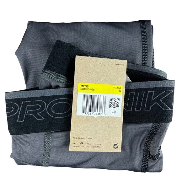 Nike Men's Pro Full Length Grey Dri-FIT Training Tights DD1913-068 Size Small - Picture 4 of 5